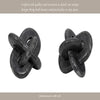 Decorative Sculpture | 6" Interlocking Abstract Knot | Gray Marble