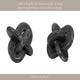 Decorative Sculpture | 6" Interlocking Abstract Knot | Gray Marble