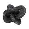 Decorative Sculpture | 6" Interlocking Abstract Knot | Gray Marble