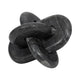 Decorative Sculpture | 6" Interlocking Abstract Knot | Gray Marble