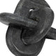 Decorative Sculpture | 6" Interlocking Abstract Knot | Gray Marble