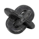 Decorative Sculpture | 6" Interlocking Abstract Knot | Gray Marble
