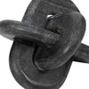 Decorative Sculpture | 6" Interlocking Abstract Knot | Gray Marble