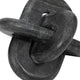Decorative Sculpture | 6" Interlocking Abstract Knot | Gray Marble