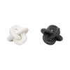 Decorative Sculpture | 6" Interlocking Abstract Knot | Gray Marble