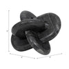 Decorative Sculpture | 6" Interlocking Abstract Knot | Gray Marble