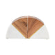 Crescent Bookends Set of 2 | Brass Accent | White Marble Natural Brown Wood