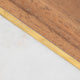 Crescent Bookends Set of 2 | Brass Accent | White Marble Natural Brown Wood