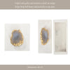 Decorative Jewelry Box with Gold Agate Top | 6" Luxe White Marble