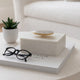 Decorative Jewelry Box with Gold Agate Top | 6" Luxe White Marble