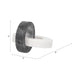 8" Tabletop Decor | Double Ring Sculpture | White Marble & Black Wood