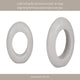 Abstract Tabletop Decor | 10" Round Ringlike Accent | White Marble | Wood