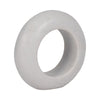 Abstract Tabletop Decor | 10" Round Ringlike Accent | White Marble | Wood