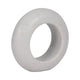 Abstract Tabletop Decor | 10" Round Ringlike Accent | White Marble | Wood