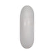 Abstract Tabletop Decor | 10" Round Ringlike Accent | White Marble | Wood