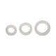 Abstract Tabletop Decor | 10" Round Ringlike Accent | White Marble | Wood