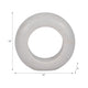 Abstract Tabletop Decor | 10" Round Ringlike Accent | White Marble | Wood