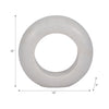 Abstract Tabletop Decor | 10" Round Ringlike Accent | White Marble | Wood