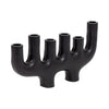 Decorative Candelabra 6 Taper Candle Holder | Antique Matte Black | 13"