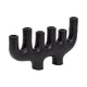 Decorative Candelabra 6 Taper Candle Holder | Antique Matte Black | 13"