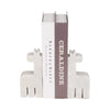 Decorative Giraffe Bookends Set of 2 | Playful Retro Modern White Marble