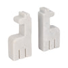 Decorative Giraffe Bookends Set of 2 | Playful Retro Modern White Marble