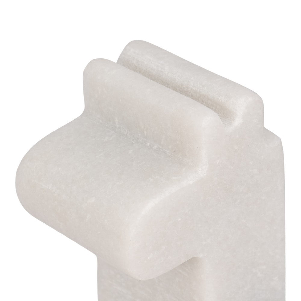 Decorative Giraffe Bookends Set of 2 | Playful Retro Modern White Marble