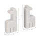 Decorative Giraffe Bookends Set of 2 | Playful Retro Modern White Marble