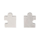 Decorative Bookend Set of 2 | Puzzle Piece | White Marble Glam Style