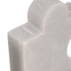 Decorative Bookend Set of 2 | Puzzle Piece | White Marble Glam Style