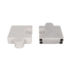 Decorative Bookend Set of 2 | Puzzle Piece | White Marble Glam Style