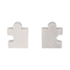 Decorative Bookend Set of 2 | Puzzle Piece | White Marble Glam Style
