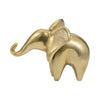 Playful Elephant Figurine | Metallic Gold Sheen | 6" Metal & Wood