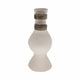 Abstract Decor Flower Vase | 18" | Ivory Ecomix w 2 Wood Accents
