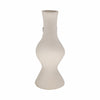 Abstract Decor Flower Vase | 18" | Ivory Ecomix w 2 Wood Accents