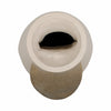 Abstract Decor Flower Vase | 18" | Ivory Ecomix w 2 Wood Accents