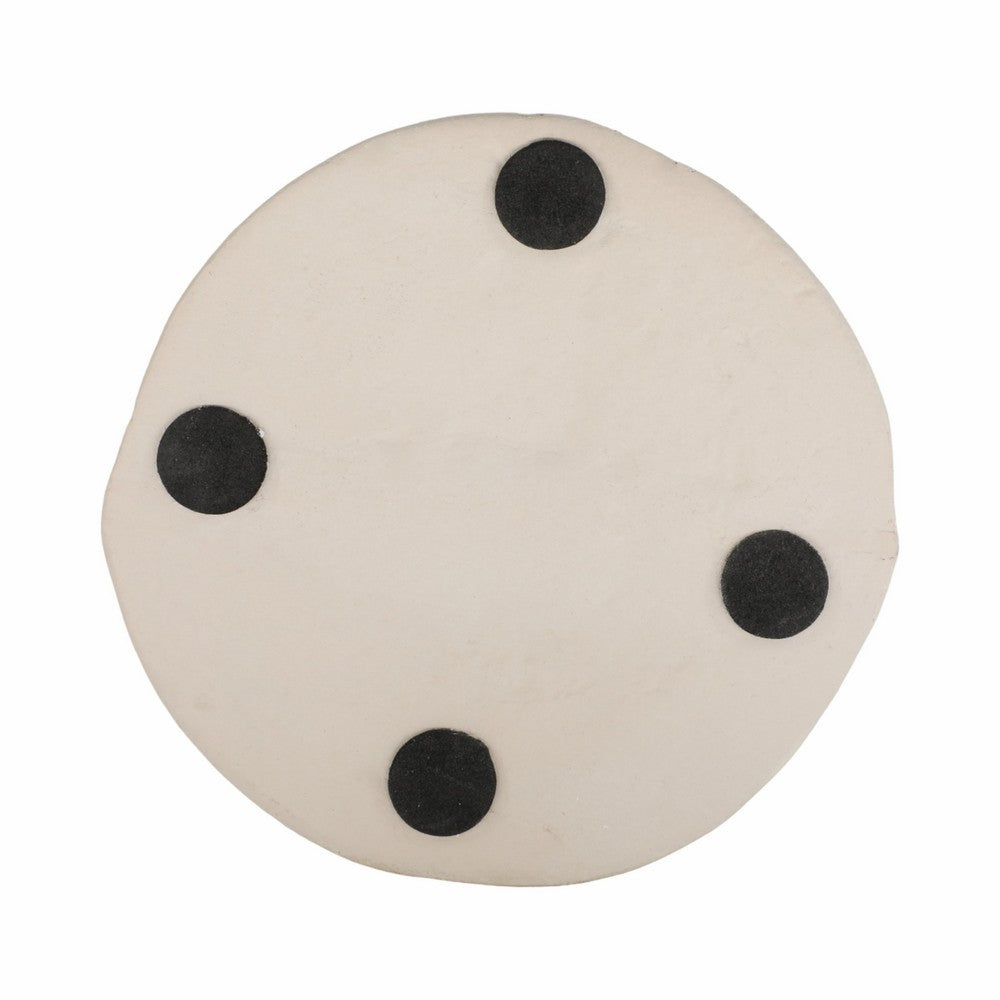 Abstract Decor Flower Vase | 18" | Ivory Ecomix w 2 Wood Accents