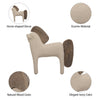 Nordic Style Horse Figurine with Brown Wood Accents | Minimalist 12" Ivory