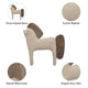 Nordic Style Horse Figurine with Brown Wood Accents | Minimalist 12" Ivory