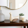 Decorative Bird Figurine | Ivory & Natural Brown Mango Wood | 9"