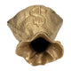 Accent Statuette 8" Metal Money Bag w Embossed Dollar Symbol | Gold