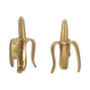Decorative Bookend Set of 2 Peeled Bananas with Ring Handles | Gold