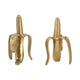 Decorative Bookend Set of 2 Peeled Bananas with Ring Handles | Gold