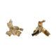 Decorative Bookend Set of 2 Peeled Bananas with Ring Handles | Gold