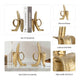 Decorative Bookend Set of 2 Peeled Bananas with Ring Handles | Gold