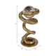 Orly Coiled Snake Figurine with Acrylic Ball Accent | Gold Metal 7"