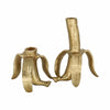 Decorative Taper Candle Holder Set of 2 | Gold Aluminum Banana Design SBH-18923