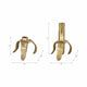 Decorative Taper Candle Holder Set of 2 | Gold Aluminum Banana Design