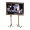 Holly 5x7 Photo Frame | Sculptural Bird Feet Stand | Gold Metal 10" Tall