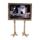 Holly 5x7 Photo Frame | Sculptural Bird Feet Stand | Gold Metal 10" Tall